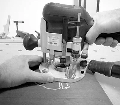 Geleiding van de bovenfrees