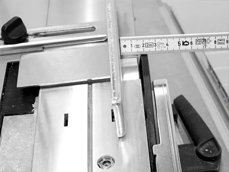 Réglage de la largeur de feuillure