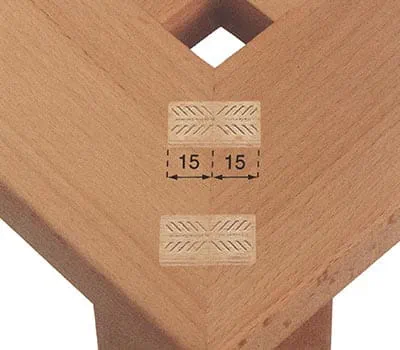 Freesdiepte op 15 mm instellen.