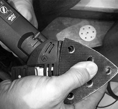 Montage du patin de ponçage