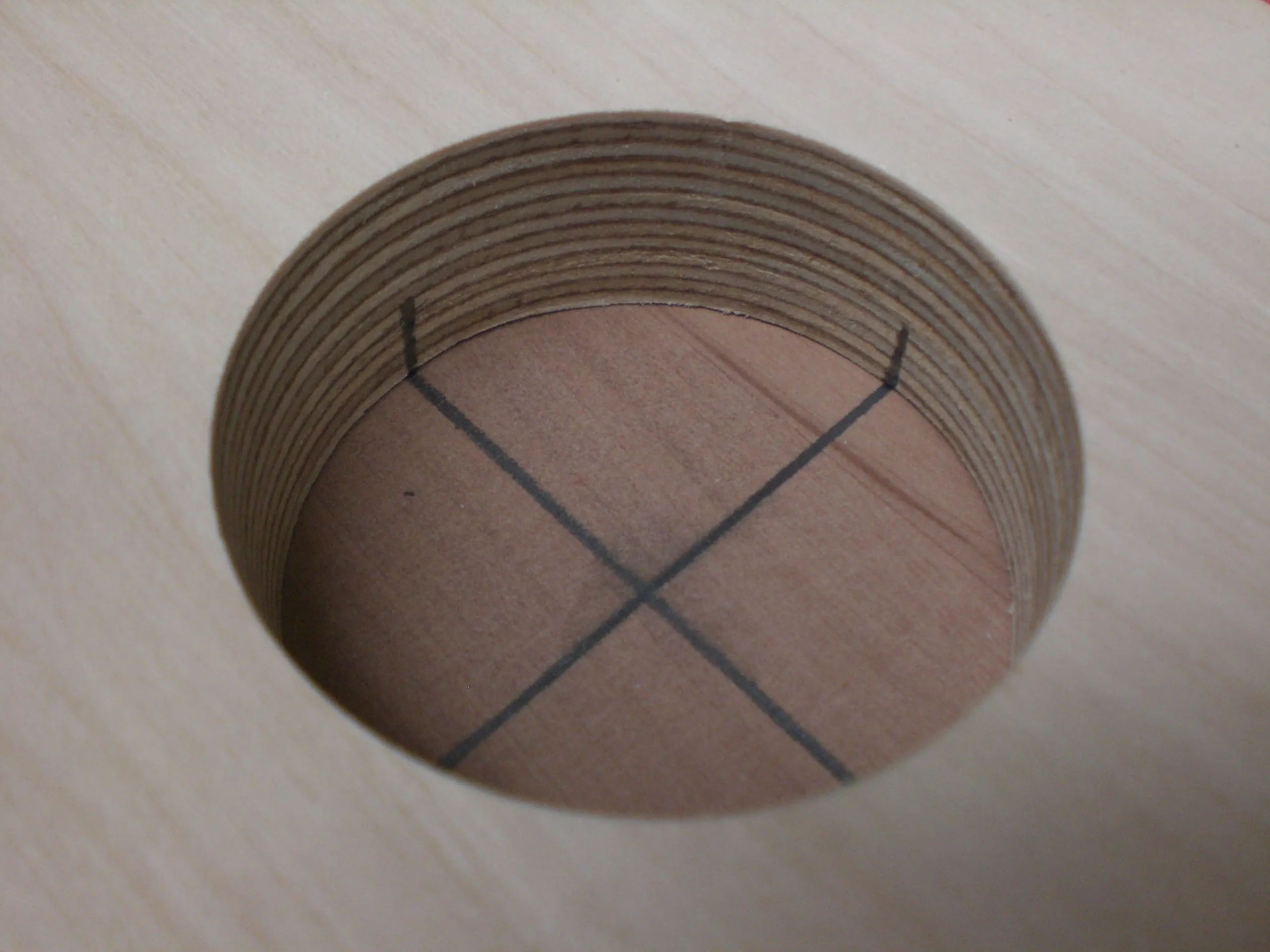 Sjabloon op het werkstuk plaatsen