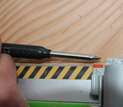 Déterminer la position du bord de coupe