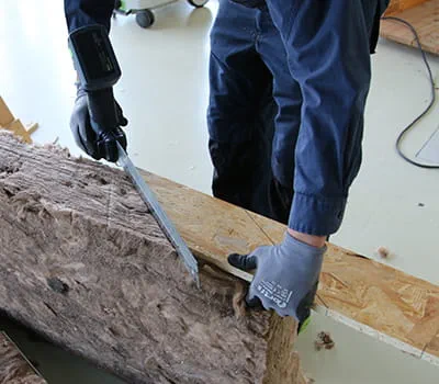 Aanleggen voor de schuine zaagsnede