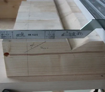 Découpe des têtes de chevrons