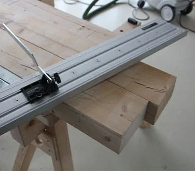 Découpe des extrémités des chevrons