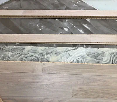 Pose des planches de bois