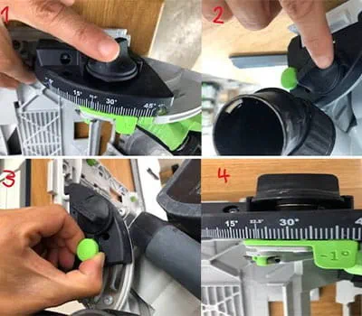 Régler la scie plongeante