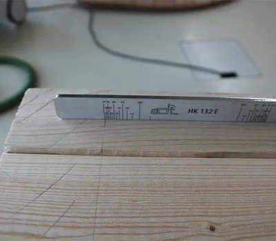 Gebruik van de zaagwijzer.