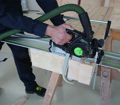 Balken op lengte zagen