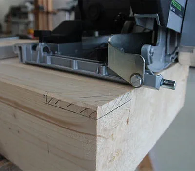 Uitsparingen aftekenen