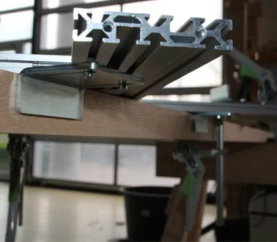 Sjabloon opleggen en vastzetten