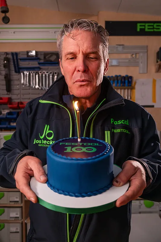 Pascal Van Bael wenst festool het allerbeste voor zijn 100ste verjaardag