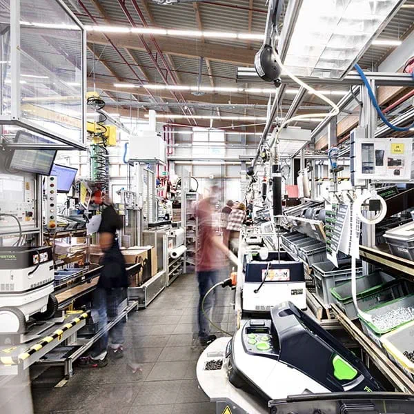 Productie van de mobiele stofzuigers in Illertissen