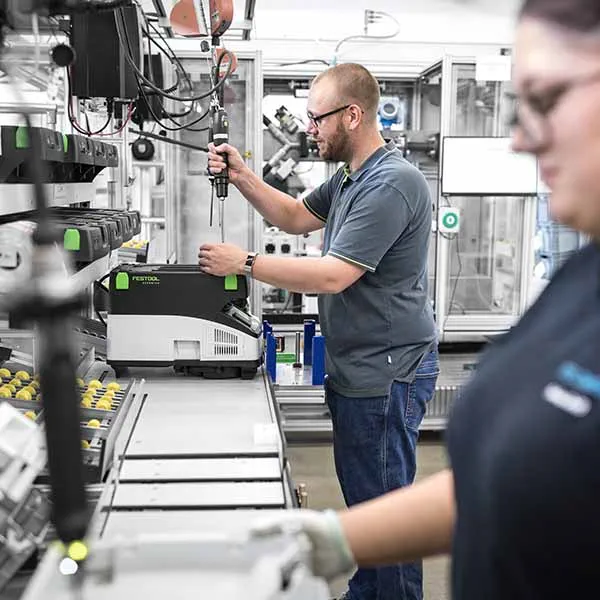 De productielijn van Festool