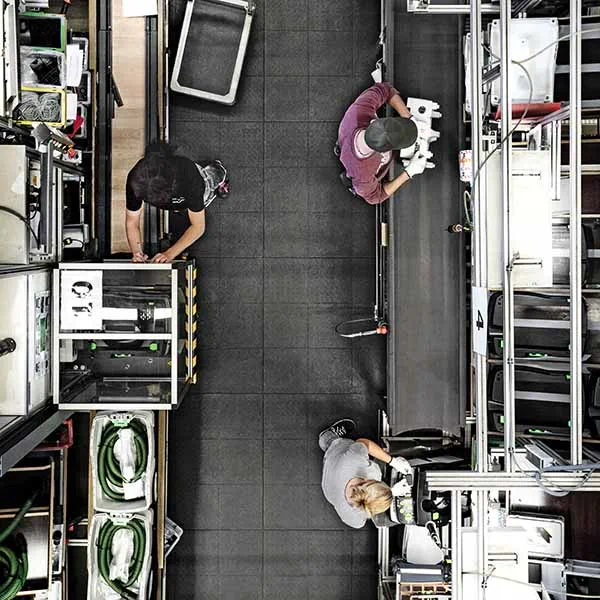 De productielijn van Festool