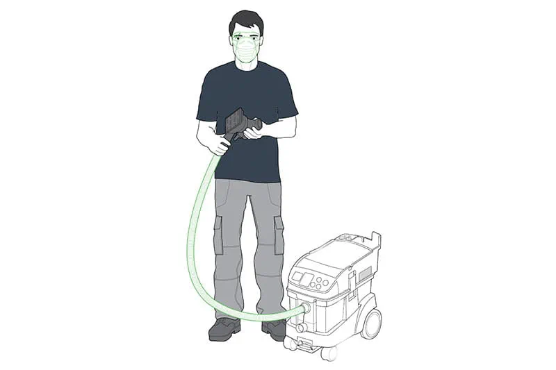 Het systeem van de stofafzuiging van Festool