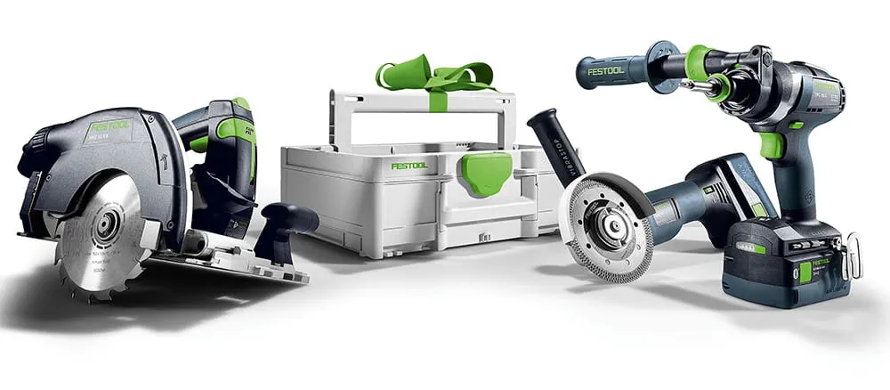 Nieuw vanaf maart: 18V accu combisets van Festool