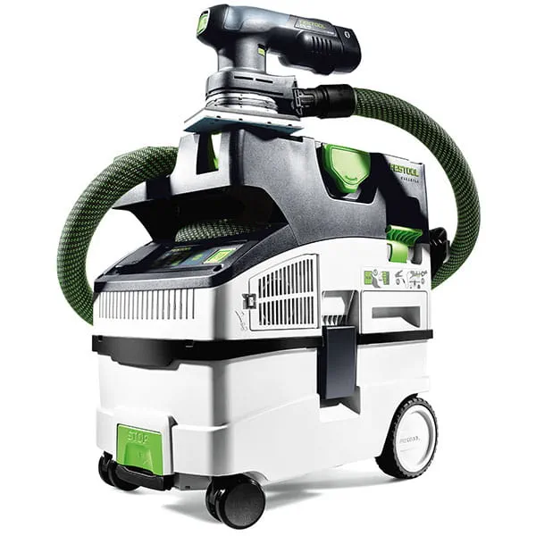 De mobiele stofzuiger CT Midi met de accu-schuurmachine van Festool