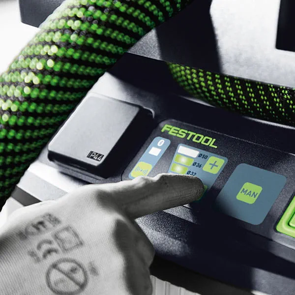 Bediening van de mobiele stofzuiger van Festool