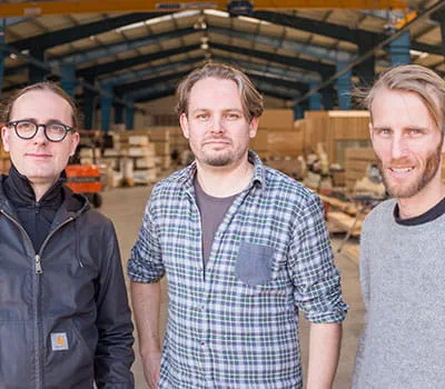 De drie initiatiefnemers van het project 'vivihouse'